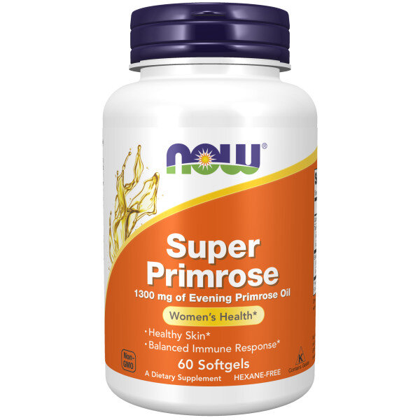 Масло примулы вечерней NOW Super Primrose 1300 мг 60 вкапс (Нау Супер Примула)