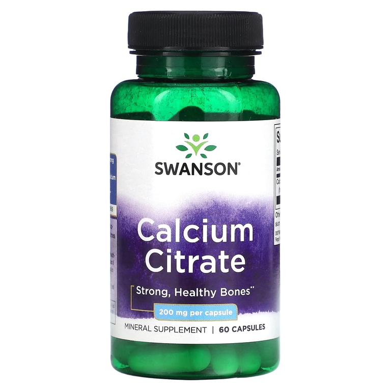 Кальций SWANSON Calcium Citrate 200 мг 60 капс (Свонсон Кальций Цитрат 200 мг 60 капс)