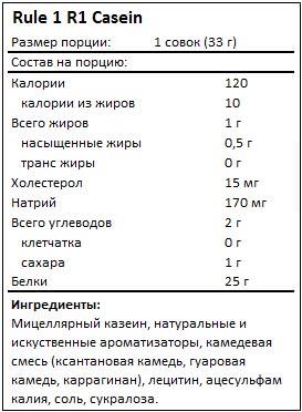 Казеин Rule1 Casein 900 гр (Рул1 Казеин 900 гр)