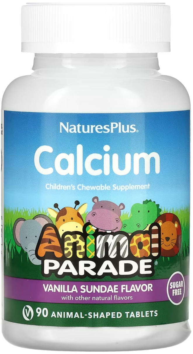 Кальций для детей Natures Plus Calcium  Animal Parade 90 таб (Натурес Плас Энимал Паради Кальций) Ма