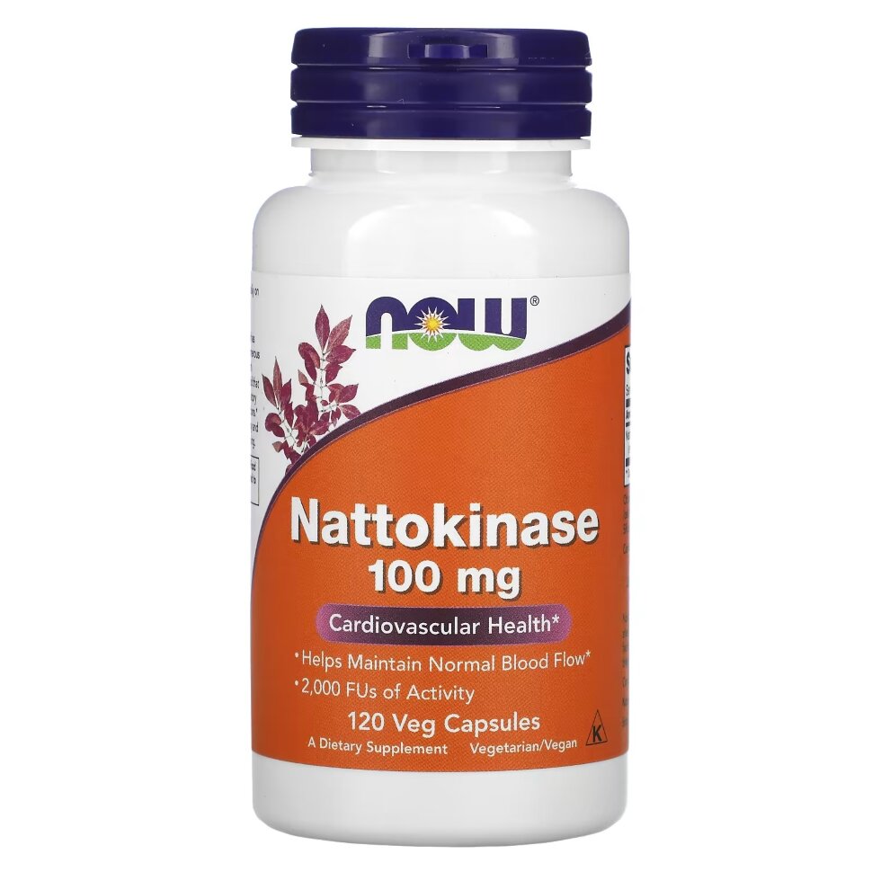 Общее укрепление организма NOW Nattokinase 100 мг 60 капс (Нау Наттокиназа 100 мг 60 капс)