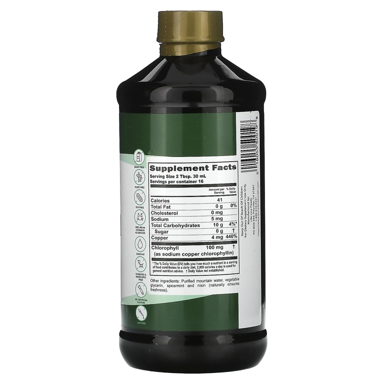 Хлорофил Buried Treasure Liquid Chlorophyll Mint 496 мл ( Жидкий Хлорофил 496 мл)