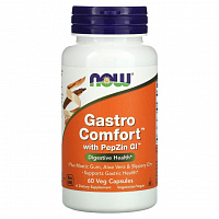 Пробиотики NOW Gastro Comfort With Pepzin Gi 60 вкапс (Нау Гастро Комфорт с ПепЦин ГИ)