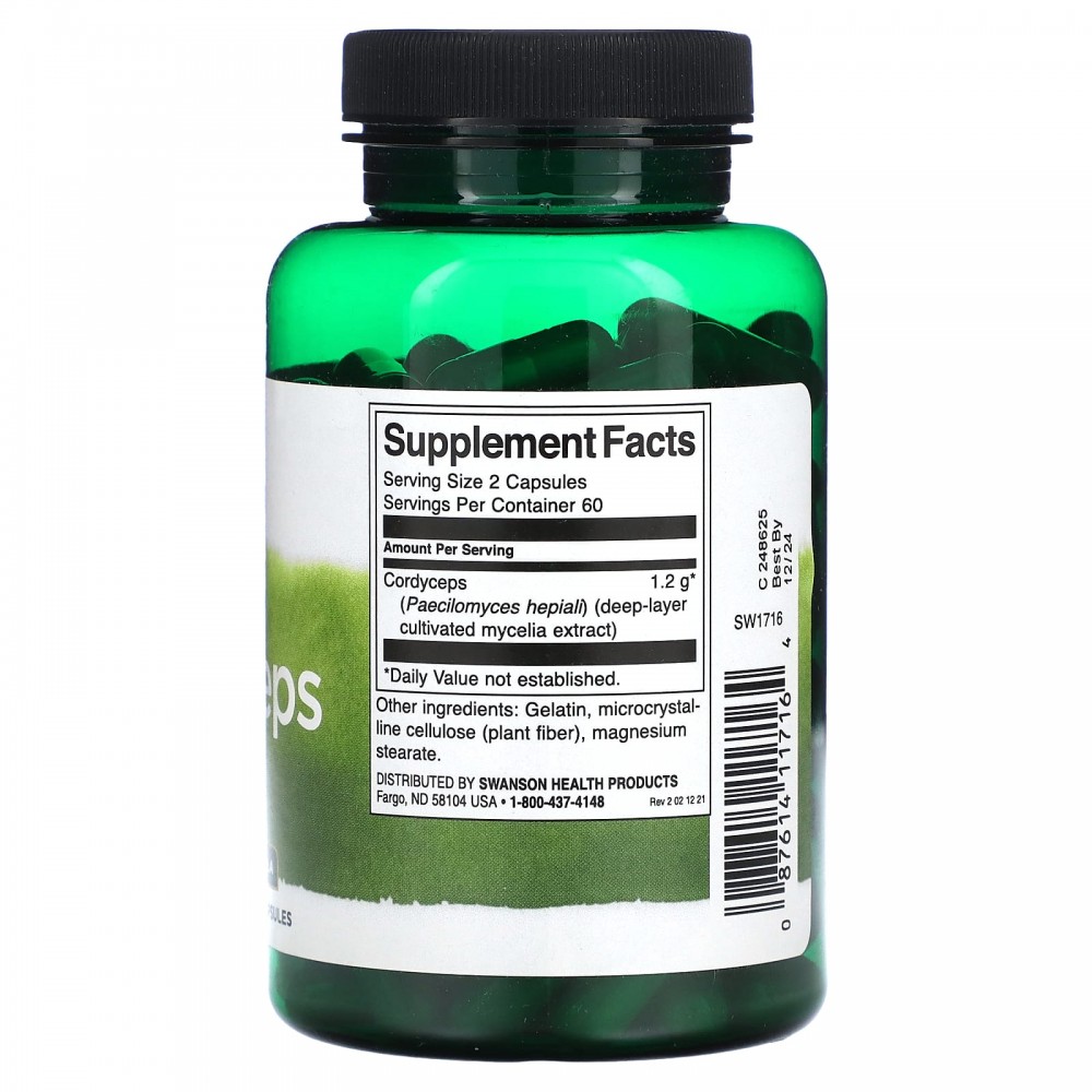 Иммуномодуляторы SWANSON Cordyceps 1200 мг 120 капс (Свонсон Кордицепс 1200 мг 120 капс)