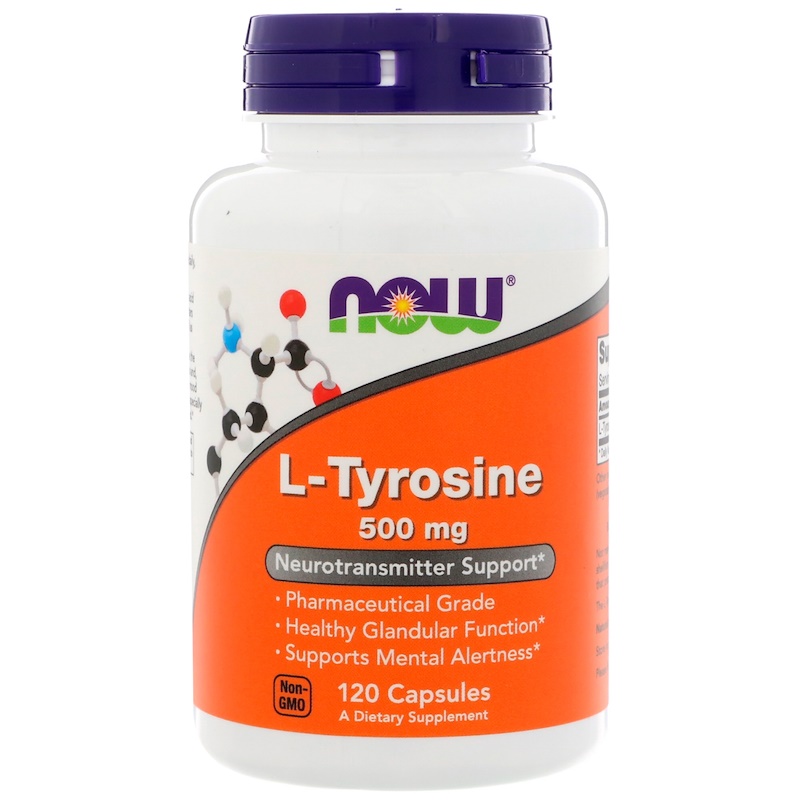Тирозин NOW L-Tyrosine 500 мг 120 капс (Нау Л-Тирозин 500 мг)