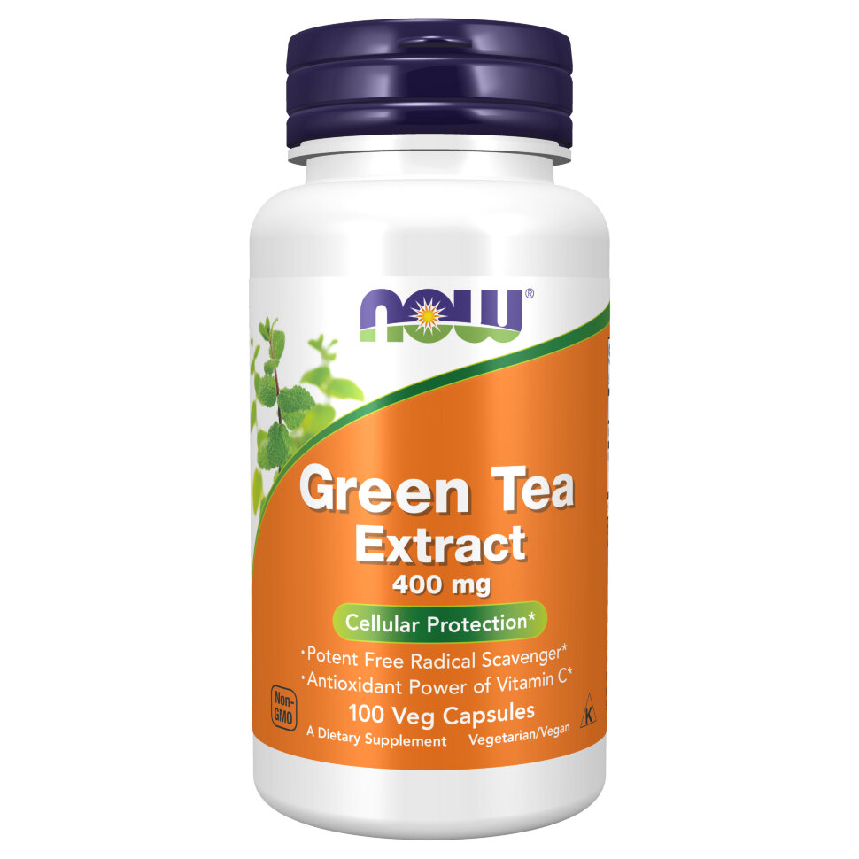 Экстракт зелёного чая NOW Green Tea Extract 400 мг 100 капс (Нау Экстаркт Зеленого чая 100 капс)