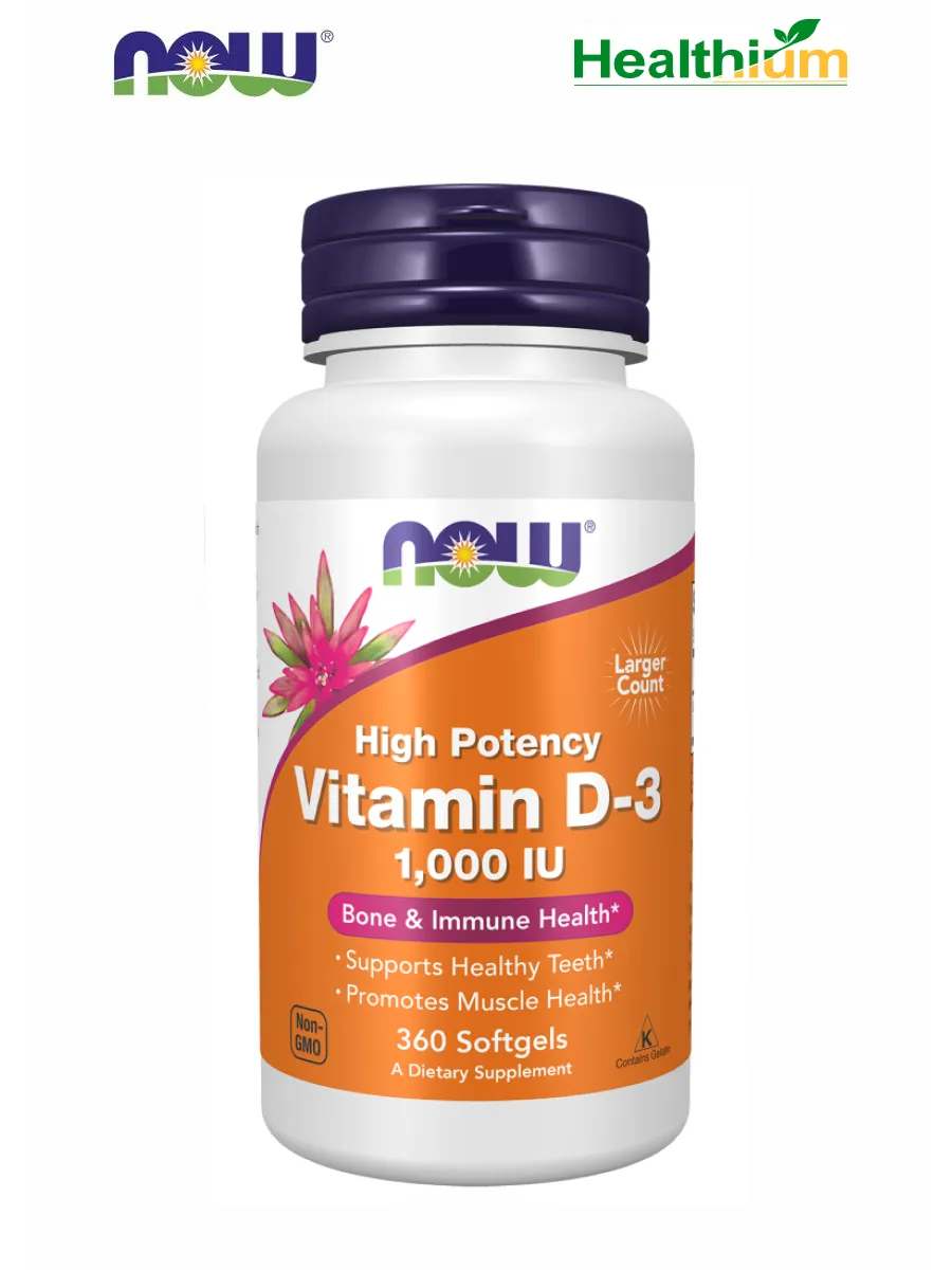 Витамин Д3 NOW Vitamin D3 1.000 МЕ 360 капс (Нау Витамин Д3 1000) Марка
