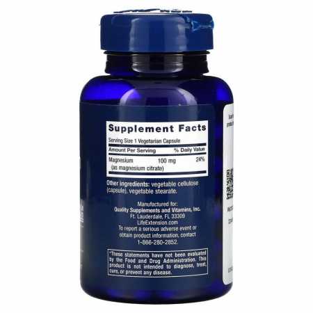 Life Extension Magnesium Citrate 100 мг 100 капс (Лайф Экстеншн Магний Цитрат 100 мг 100 капс)