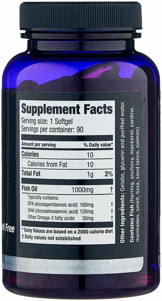 Ultimate Nutrition Omega-3 Fish Oil 1000 мг 180 софтгель ( Ультимат Нутришин Омега 3 180 софтгель)