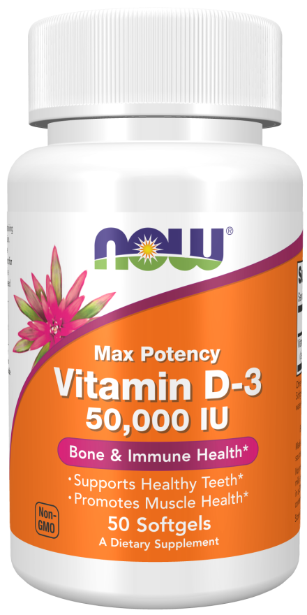 Витамин Д3 NOW Vitamin D3 50.000 МЕ 12 капс (Нау Витамин Д3 50000)Марка