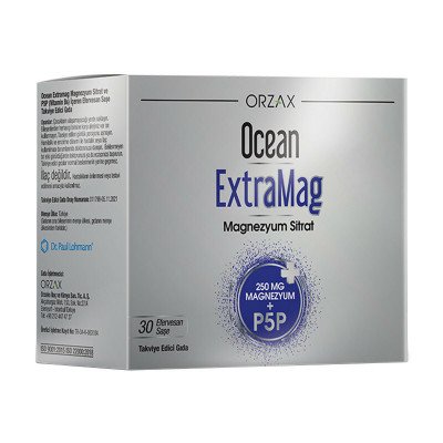 Магний ORZAX ExtraMag Magnesium Citrate+P5P 30 саше (Орзакс ЭкстраМаг Магний Цитрат 30 саше)