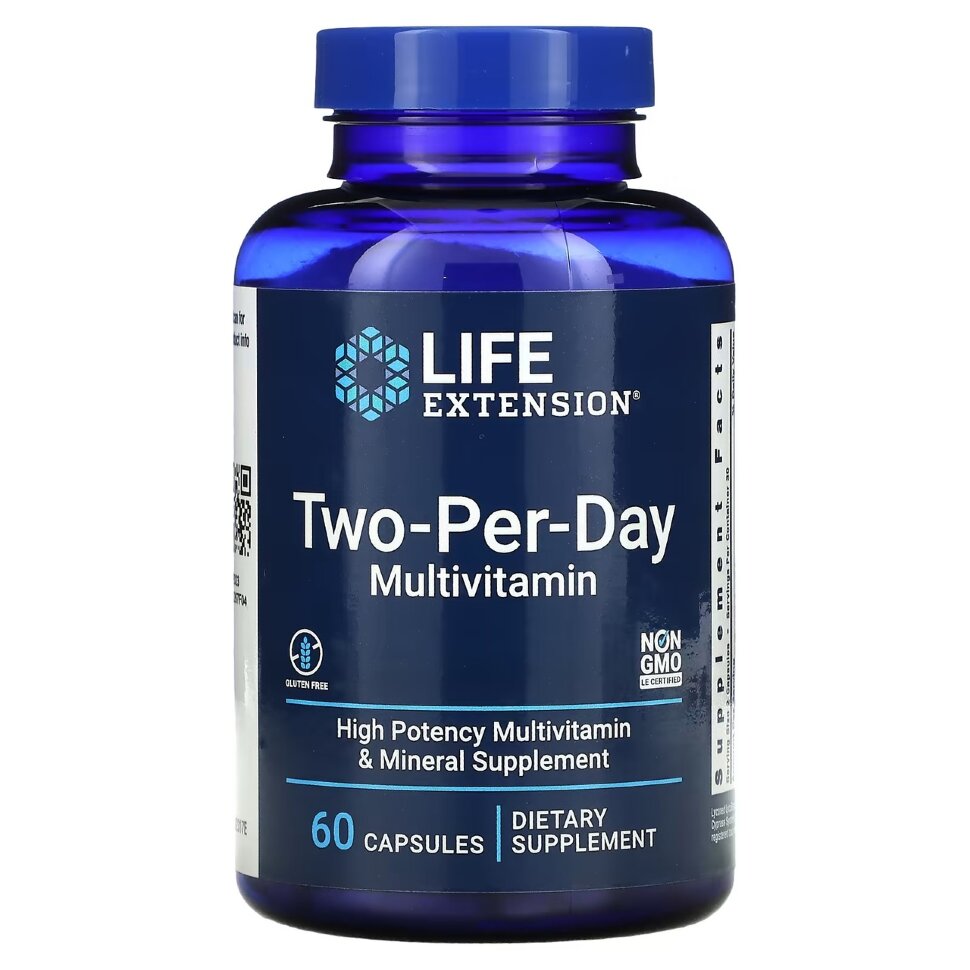 Общие витамины Life Extension Two-Per-Day 60 таб (Лайф Экстэншн Две-в-день 60 таб)