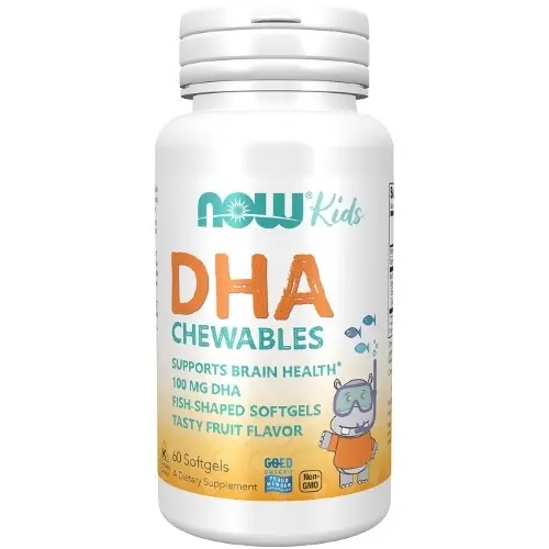 Омега для детей NOW DHA 100 мг Chewable 60 капс (Нау ДГК 100 мг) Марка