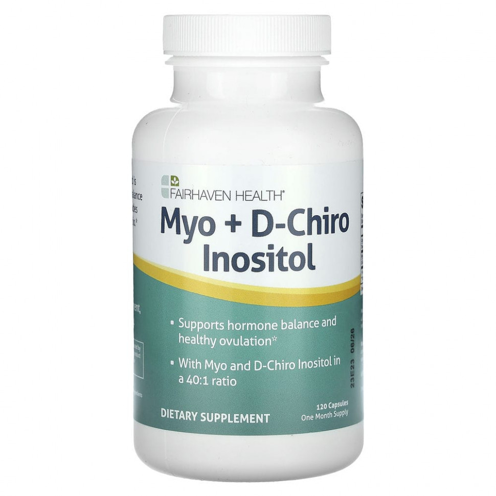 Fairhaven health Myo+D-Chiro Inositol 2000 мг 120 капс (Фэрхвейн Хелф Мио Д Хиро Инозитол 120 капс )