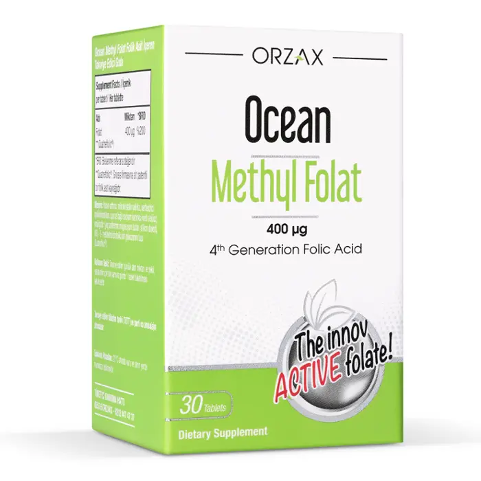 Витамин B9 Фолиевая кислота ORZAX Methyl Folate 400 мкг 30 таб (Орзакс Метил-фолат 30 таб )