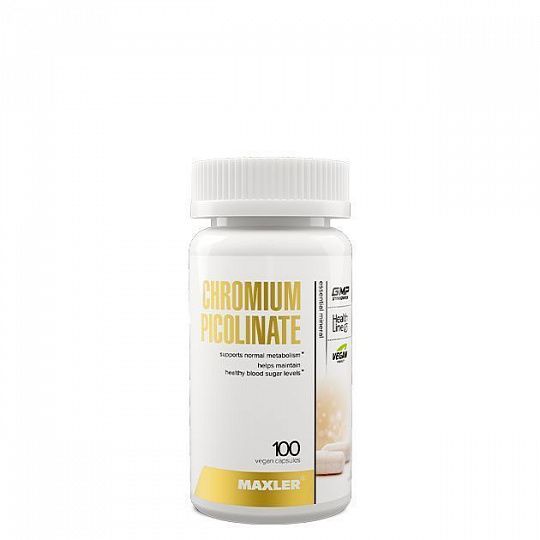 Хром Maxler Chromium Picolinate 250 мкг 100 вкапс (Макслер Хром Пиколинат 250 мкг)