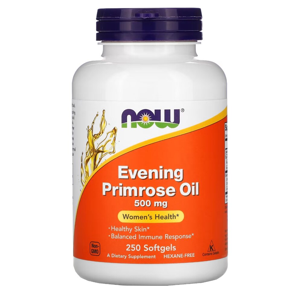 Масло примулы вечерней NOW Evening primrose Oil 500 мг 100 капс (Нау масло примулы вечерней 500 мг)