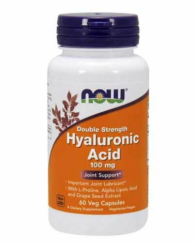Для волос, ногтей и кожи NOW Hyaluronic Acid 50 мг 60 капс (Нау Гиалуроновая кислота 50 мг)