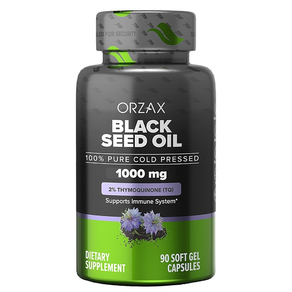 ORZAX Black Cumin Seed Oil 1000 мг 90 вкапс (Орзакс Масло семян чёрного тмина 90 капс)