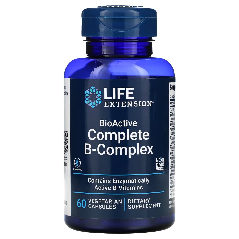 Б-комплекс Life Extension B-Complex 60 капс (Лайф Экстеншин Б-Комплекс 60 капс)