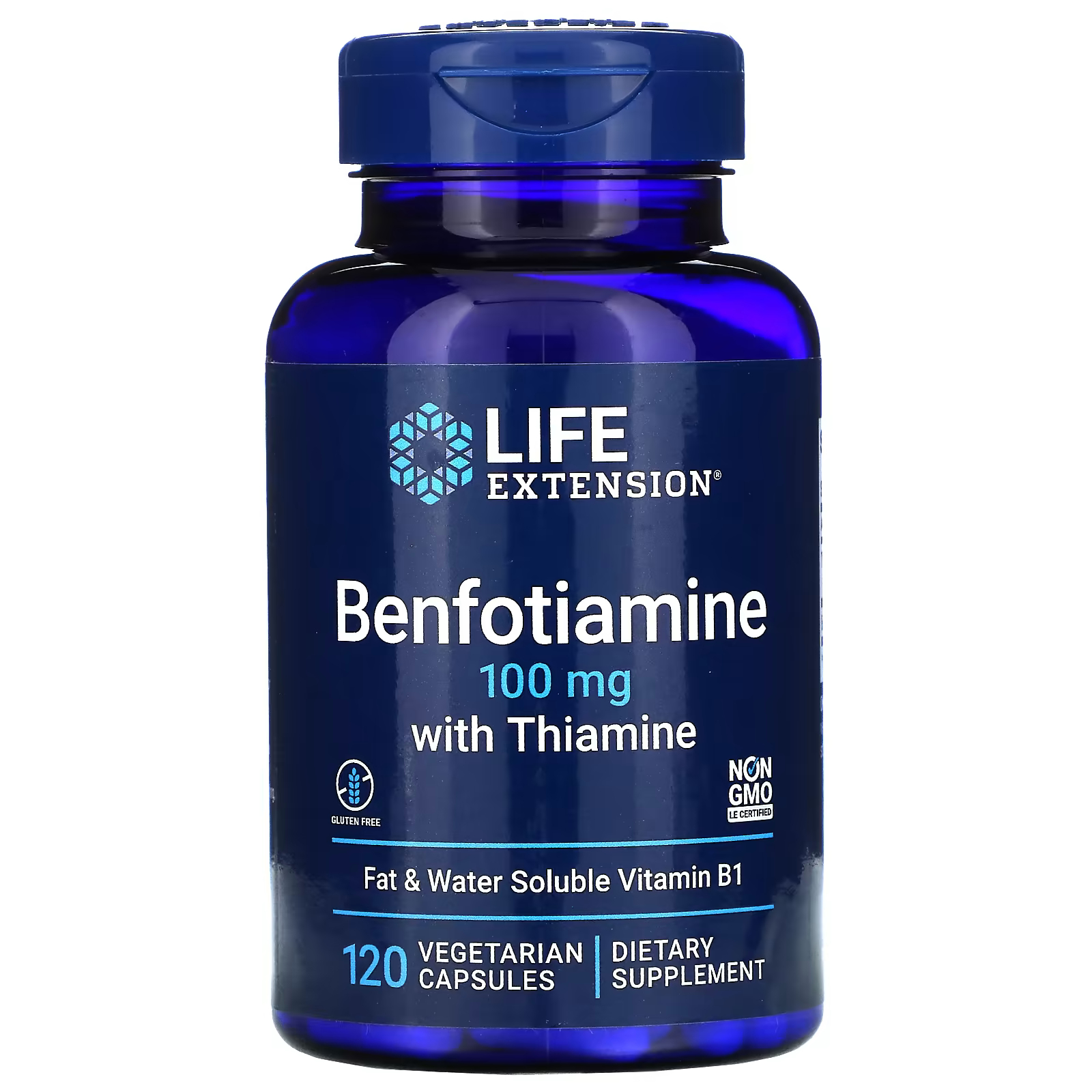 Витамин Б1 Life Extension Benfotiamine 100 мг 120 вкапс (Лайф Экстэншн Бенфотиамин)