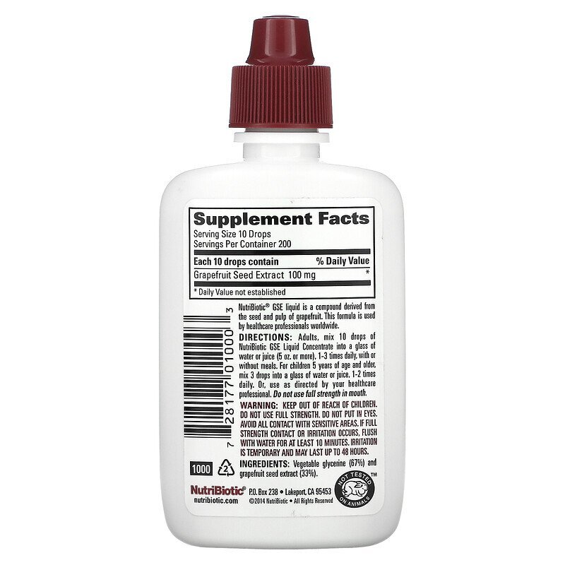 NutriBiotic Grapefruit Seed Extract 59 мл (НутриБиотик экстракт семян грейпфрута 59 мл)