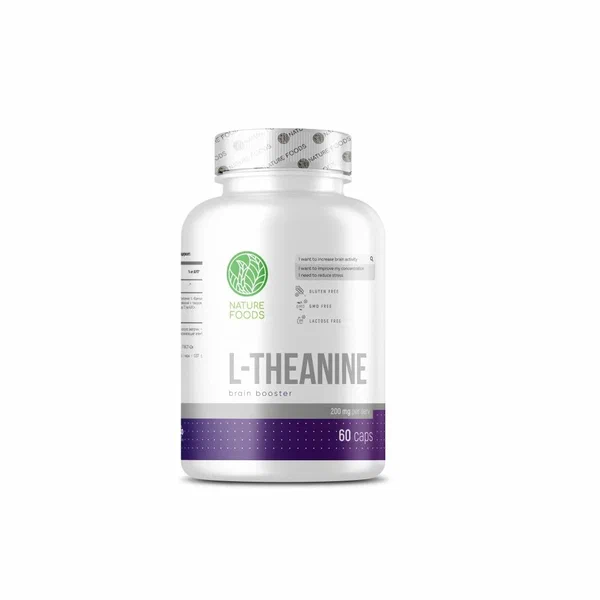Теанин Nature Foods L-Theanine 200 mg 60 капс (Натуре Фудс Л-Теанин 60 капс)