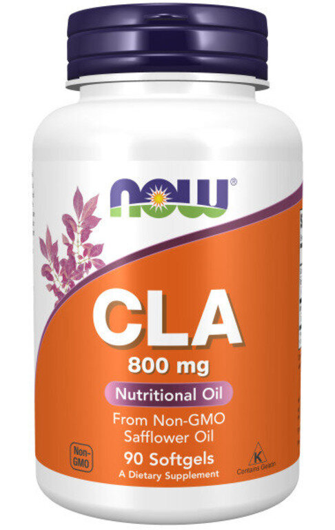 CLA / Конъюгированная линолевая кислота NOW CLA 800 мг 90 капс (Нау КЛА 800 мг)