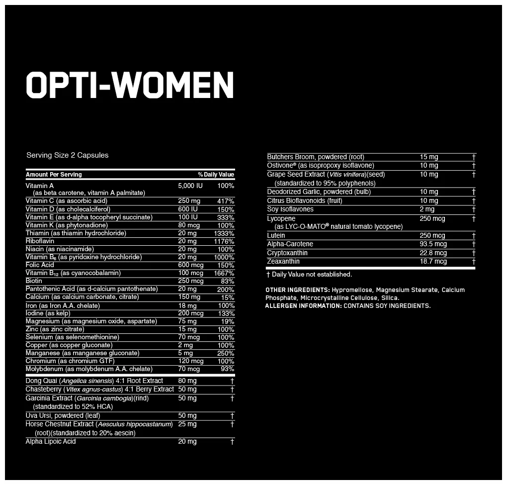 Женские витамины ON Opti - women (Оптимум Нутришин Опти-вумен) 60 капс