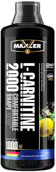 Л-карнитин Maxler L-Carnitine 2000 1000 мл (Макслер Л-Карнитин 2000 1000 мл) (Лимон-зелёный чай)