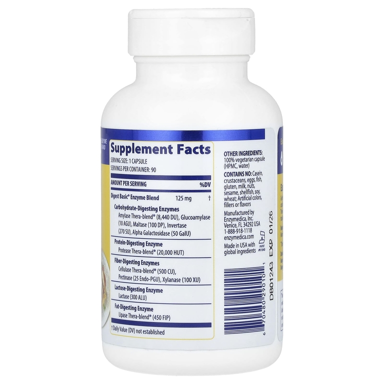 Ферменты Enzymedica Digest Basic 90 капс (Инзимедика  Дайджест Басик 90 капс)