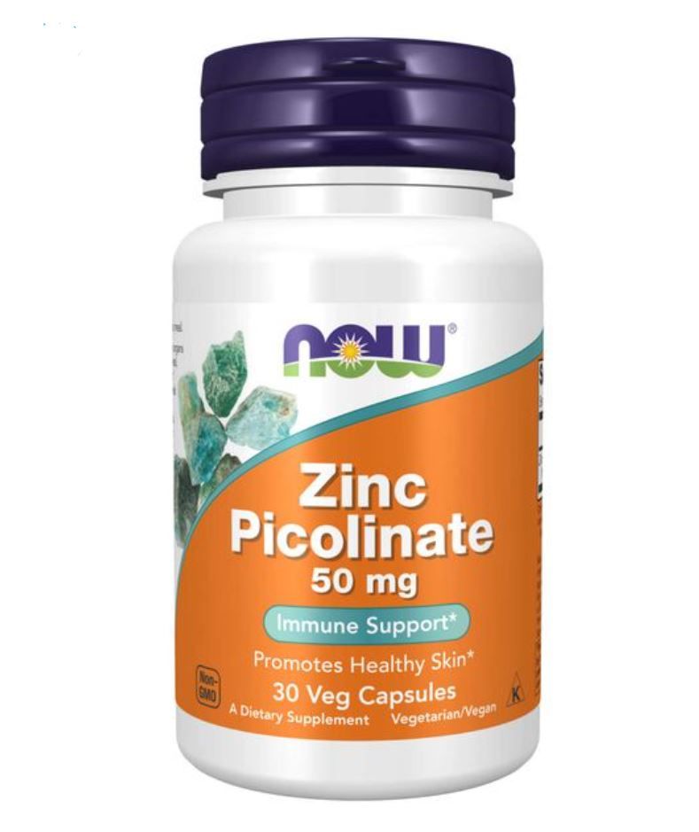Цинк NOW Zinc Picolinate 50 мг 30 капс (Нау Цинк Пиколинат 50 мг) Марка