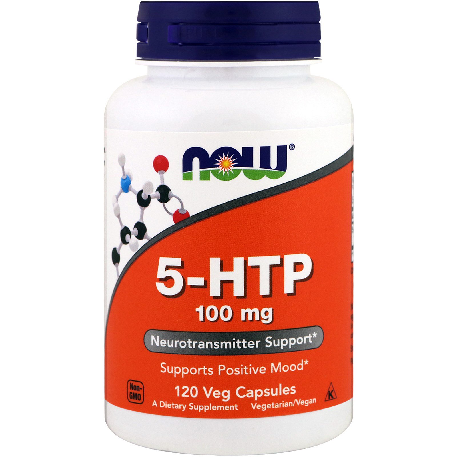 Триптофан NOW 5-HTP 100 мг 120 капсул (Нау 5-ХТП 100 мг 120 капс)