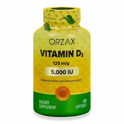 Витамин Д3 ORZAX Vitamin D3 5.000 МЕ 360 капс (Орзакс Витамин Д3 5.000 МЕ 360 кап)