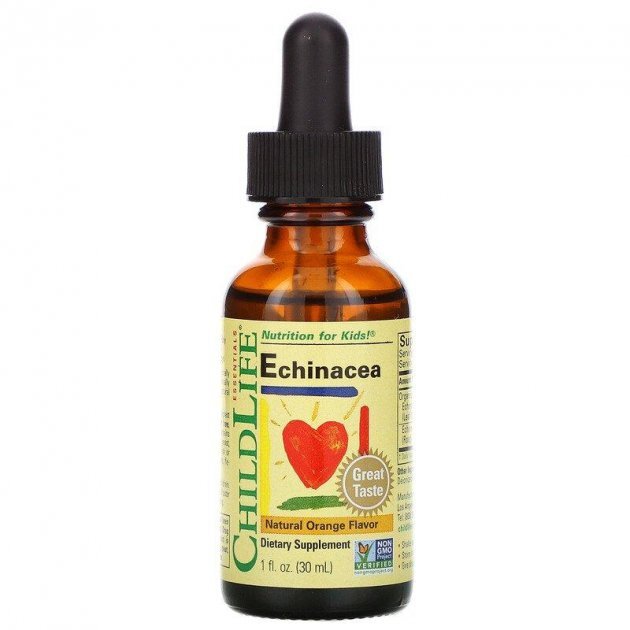 Для иммунитета ChildLife Echinacea Orange flavor 30 мл (ЧаилдЛайф Эхинацея детская)