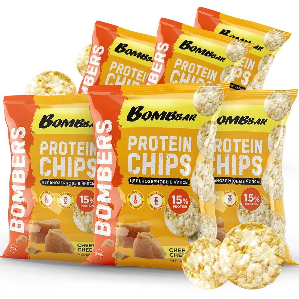 Чипсы Bombbar Crispy Chips 50 гр (Нежный сыр)