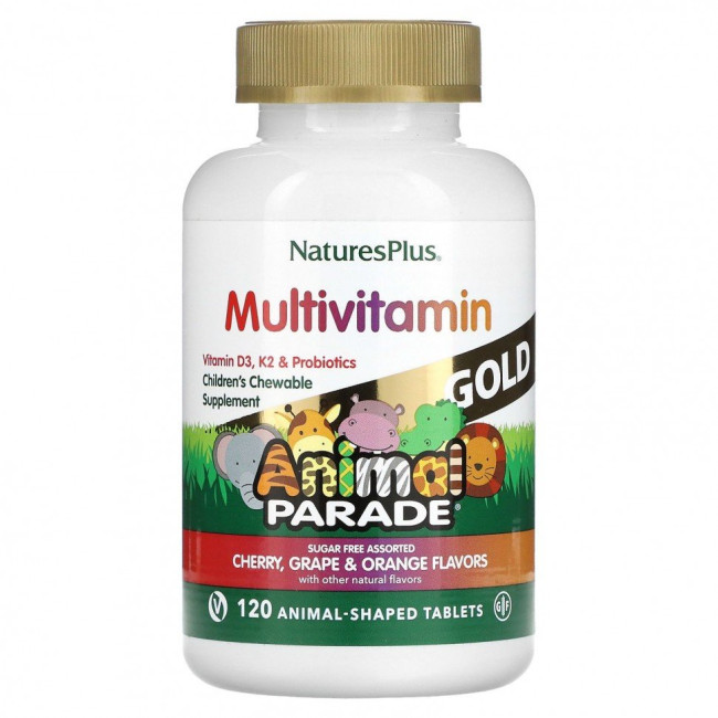 Детские витамины Natures Plus Animal Parade Gold 120 жев.таб (Натурес Плас Энимал Парад Голд)