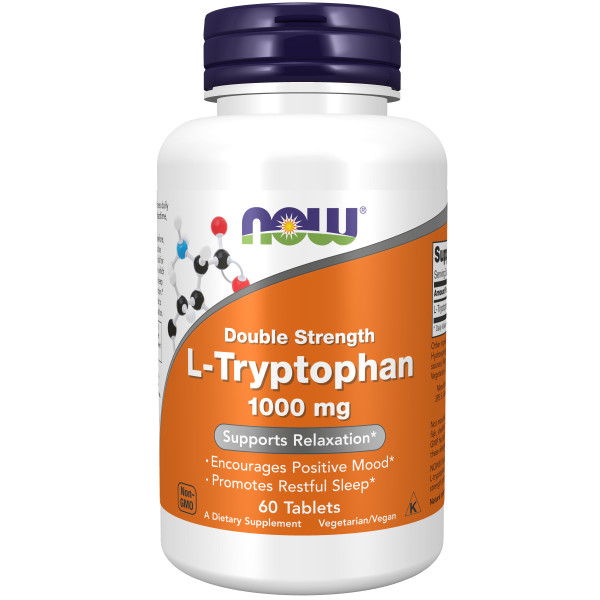 Триптофан NOW L-Tryptophan 1000 мг 60 таб (Нау Л-Триптофан 1000 мг 60 таб)