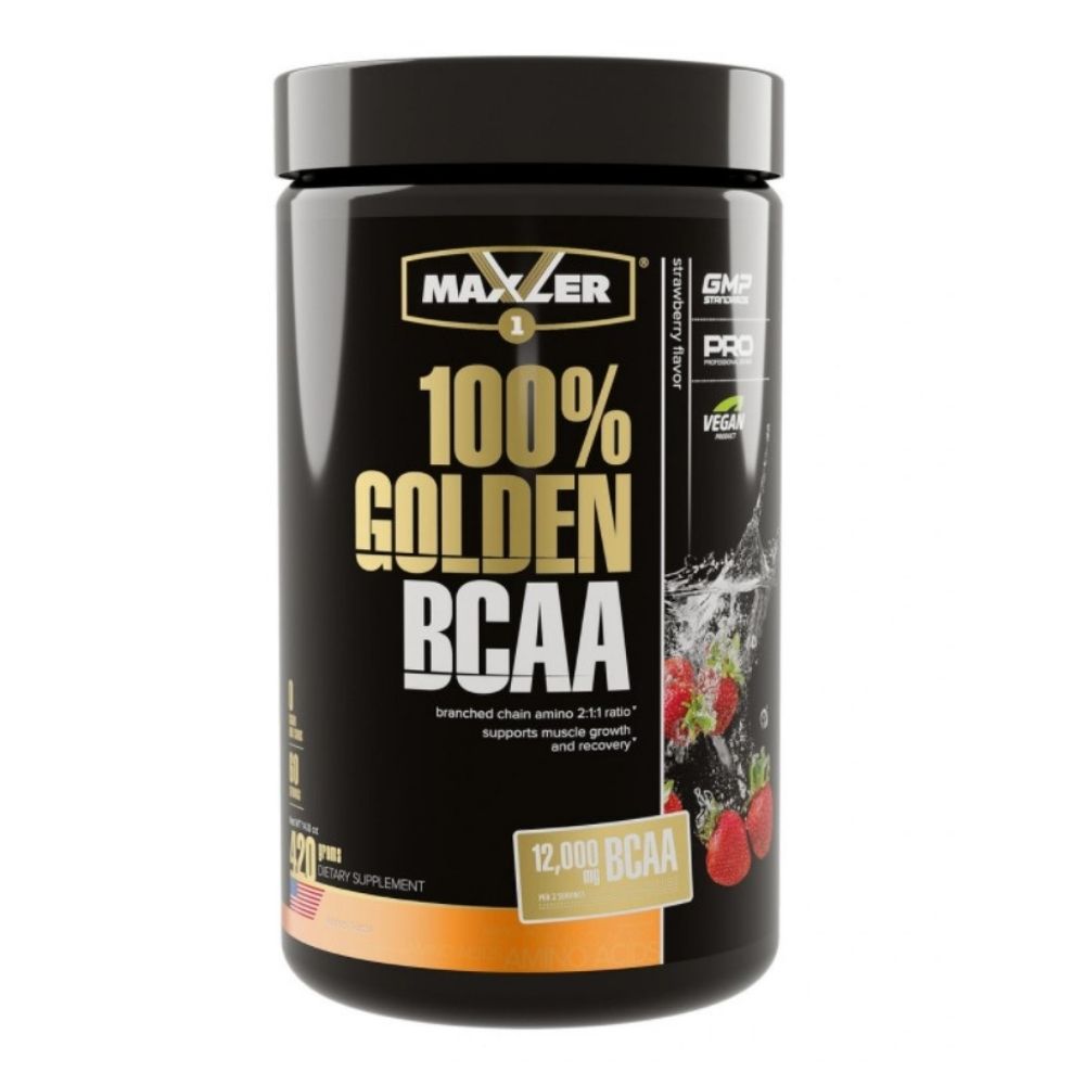 БЦАА Мaxler 100% Golden BCAA 420 гр (Макслер БЦАА 100% Голден БЦАА) (Клубника)