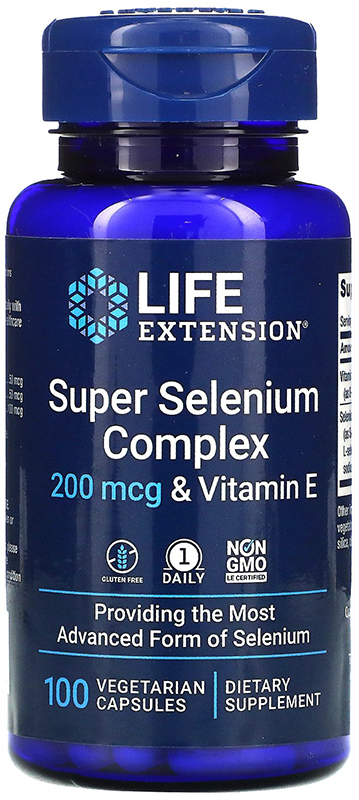 Life Extension Super Selenium Complex Vitamin E 200 мкг 100 капс (Селен 100 капс)