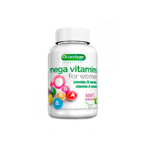 Женские витамины Quamtrax Mega Vitamins For Women 60 табл (Куамтракс Витамины для женщин 60 табл)
