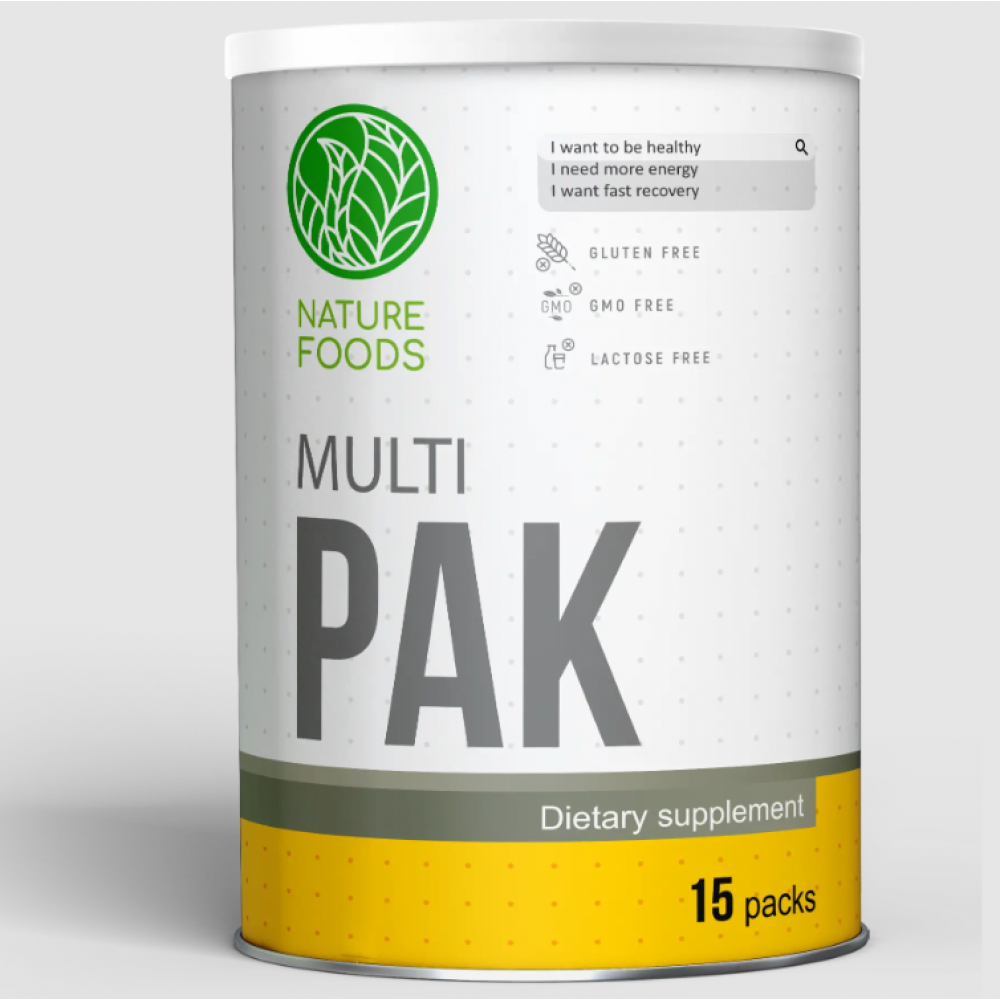 Общие витамины Nature Foods Multi Pak 15 пак (Натуре Фудс Мульти Пак 15 пак)