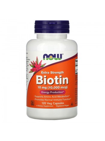 Витамин B7 (Биотин) NOW Biotin 10 мг 120 капс (Нау Биотин 10 мг)Марка