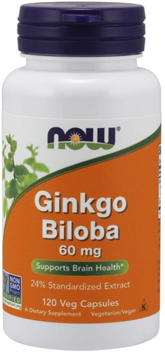 Гинкго Билоба NOW Ginkgo Biloba 60 мг 120 вкапс (Нау Гинкго Билоба 60 мг 120 капс)Марка