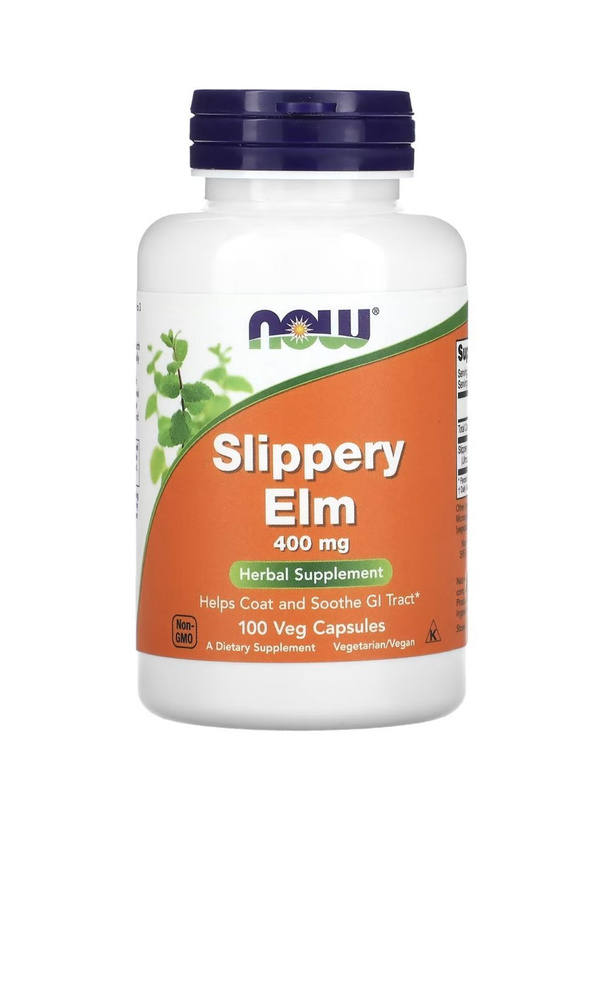 NOW Slippery Elm 400 мг 100 вкапс (Нау Скользкий  500 мг 100 вкапс)