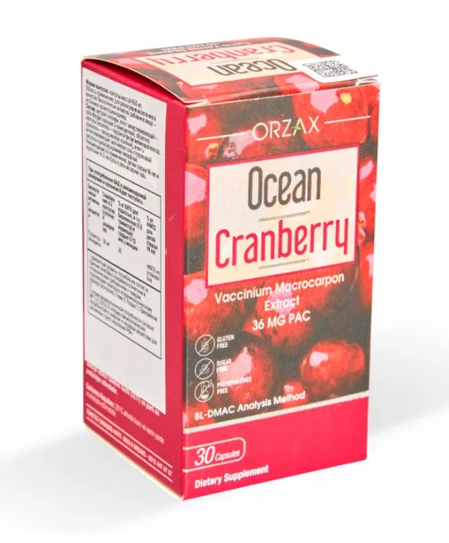 ORZAX Ocean Cranberry with PAC 36 мг 30 капс (Орзакс Океан Клюква 36 мг 30 капс)