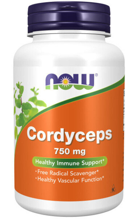 Иммуномодуляторы NOW Cordyceps 750 мг 90 капс (Нау Кордицепс 750 мг 90 капс)