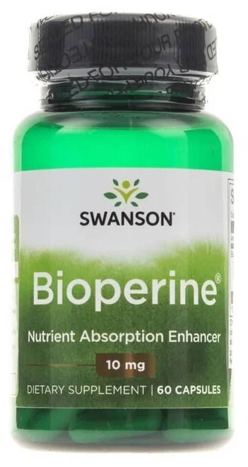 SWANSON Bioperine 10 мг 60 капс (Свонсон Биоперин 10 мг)
