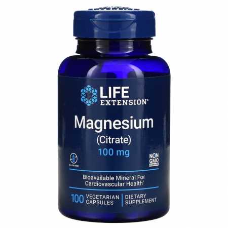 Life Extension Magnesium Citrate 100 мг 100 капс (Лайф Экстеншн Магний Цитрат 100 мг 100 капс)