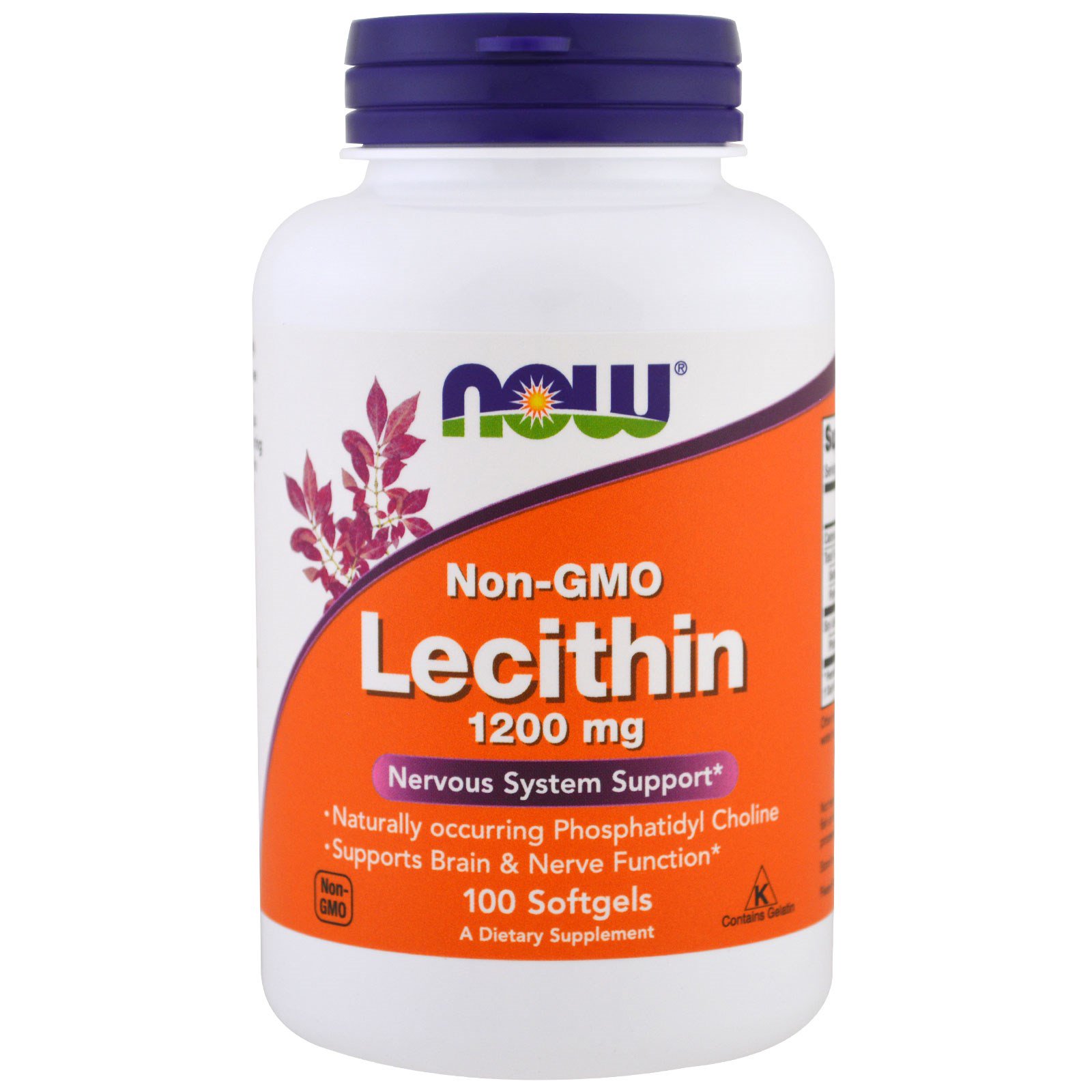 Лецитин NOW Sunflower Lecithin 1200 мг 100 капс (Нау Подсолнечный Лецитин 1200 мг 100 капс)